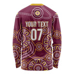Brisbane Rugby NRL Custom Indigenous Long Sleeve Shirt The Mighty Broncos - Aussie Hoodie
