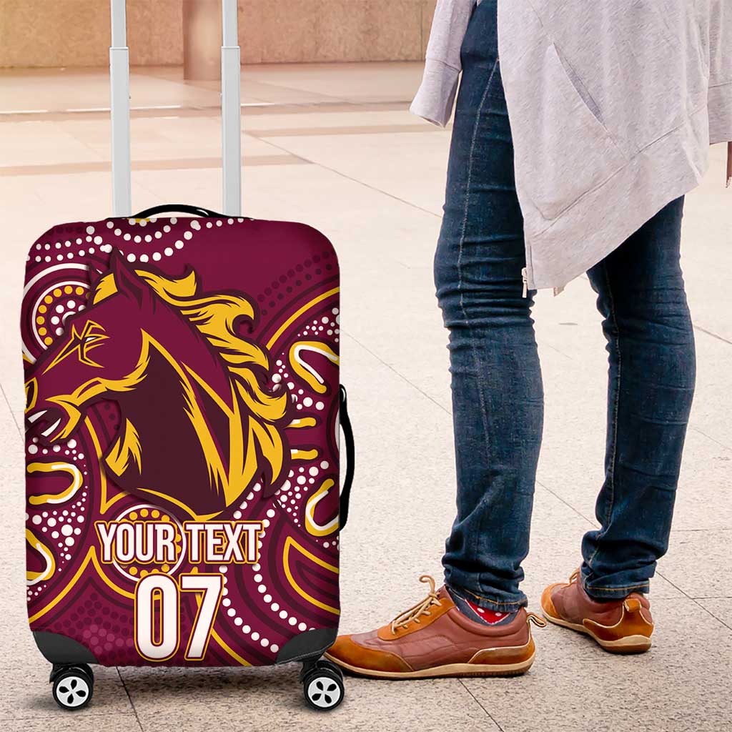 Brisbane Rugby NRL Custom Indigenous Luggage Cover The Mighty Broncos - Aussie Hoodie