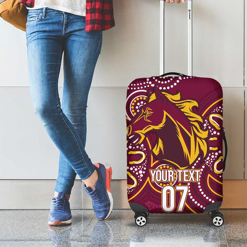 Brisbane Rugby NRL Custom Indigenous Luggage Cover The Mighty Broncos - Aussie Hoodie