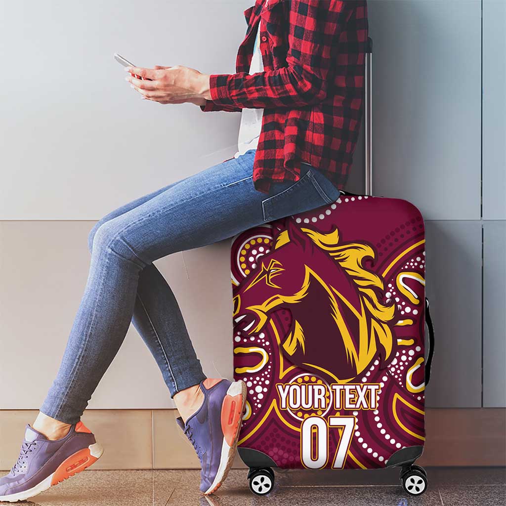 Brisbane Rugby NRL Custom Indigenous Luggage Cover The Mighty Broncos - Aussie Hoodie