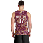 Brisbane Rugby NRL Custom Indigenous Men Tank Top The Mighty Broncos - Aussie Hoodie