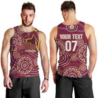 Brisbane Rugby NRL Custom Indigenous Men Tank Top The Mighty Broncos - Aussie Hoodie