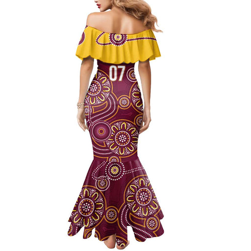 Brisbane Rugby NRL Custom Indigenous Mermaid Dress The Mighty Broncos - Aussie Hoodie