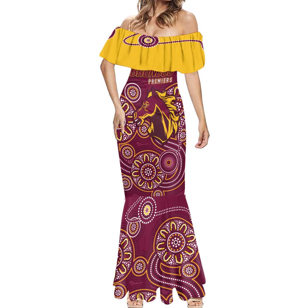 Brisbane Rugby NRL Custom Indigenous Mermaid Dress The Mighty Broncos - Aussie Hoodie