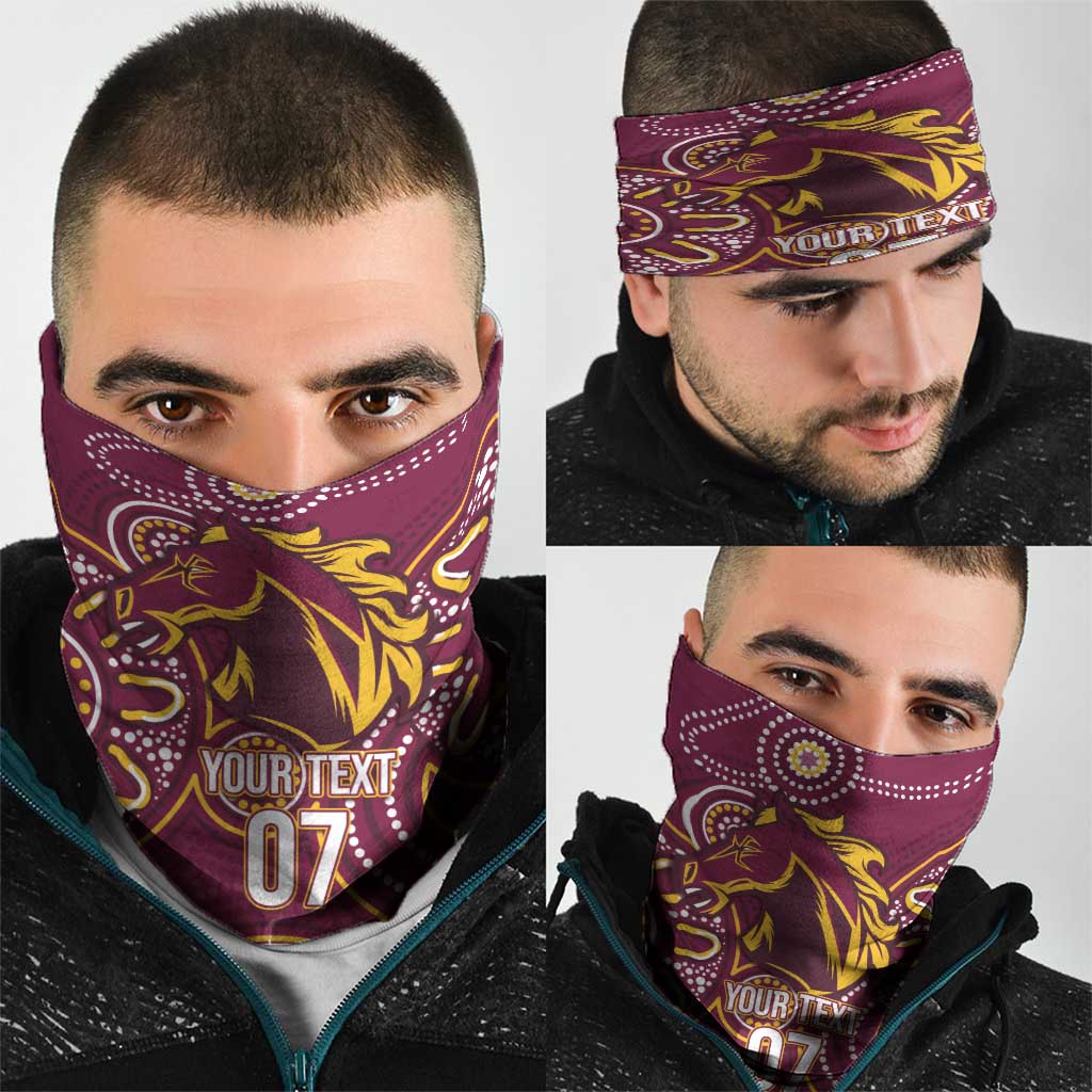 Brisbane Rugby NRL Custom Indigenous Neck Gaiter The Mighty Broncos - Aussie Hoodie