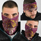 Brisbane Rugby NRL Custom Indigenous Neck Gaiter The Mighty Broncos - Aussie Hoodie