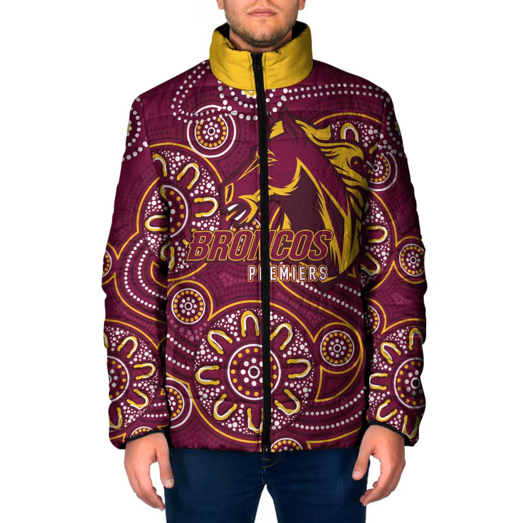 Brisbane Rugby NRL Custom Indigenous Padded Jacket The Mighty Broncos - Aussie Hoodie