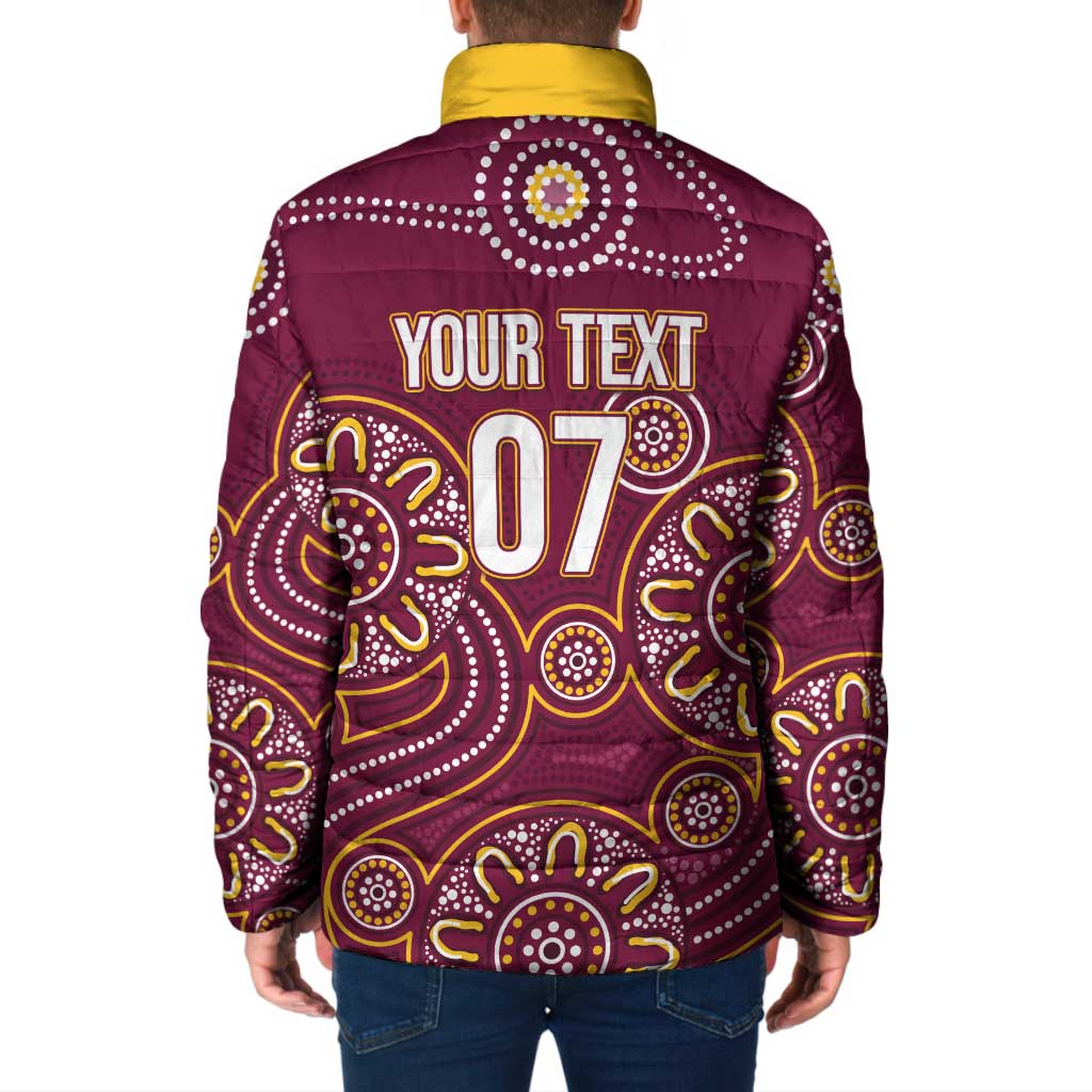 Brisbane Rugby NRL Custom Indigenous Padded Jacket The Mighty Broncos - Aussie Hoodie