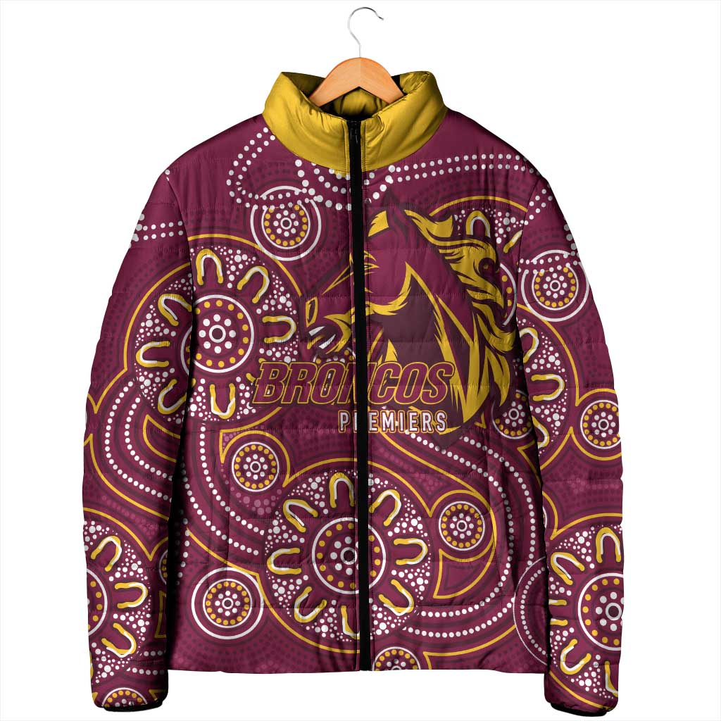 Brisbane Rugby NRL Custom Indigenous Padded Jacket The Mighty Broncos - Aussie Hoodie