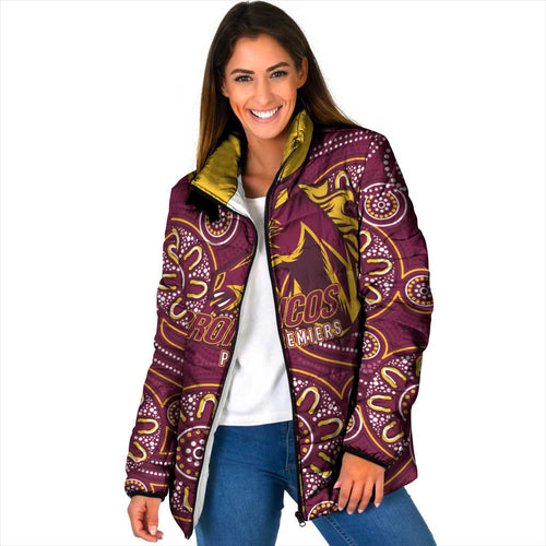 Brisbane Rugby NRL Custom Indigenous Padded Jacket The Mighty Broncos - Aussie Hoodie