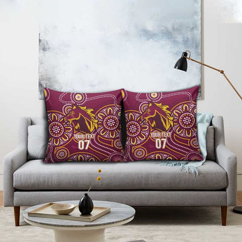 Brisbane Rugby NRL Custom Indigenous Pillow Cover The Mighty Broncos - Aussie Hoodie