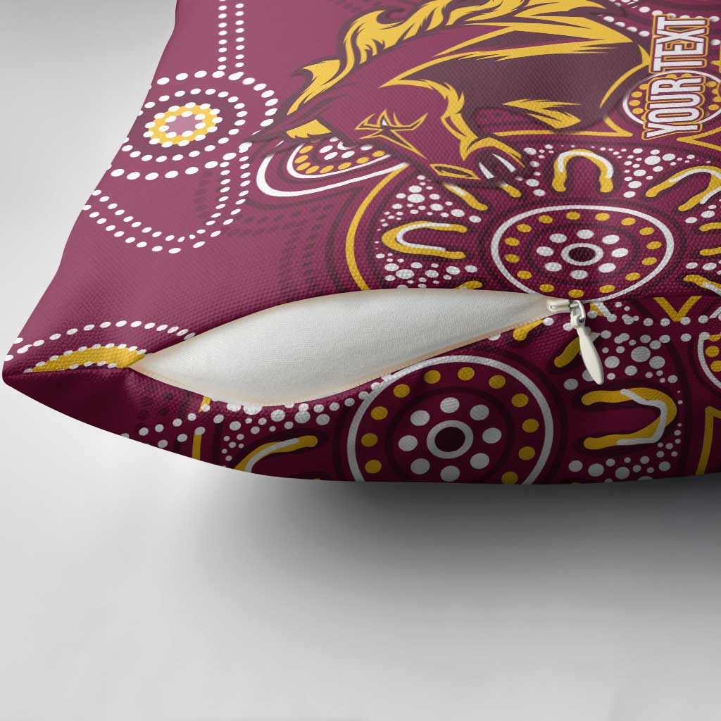 Brisbane Rugby NRL Custom Indigenous Pillow Cover The Mighty Broncos - Aussie Hoodie