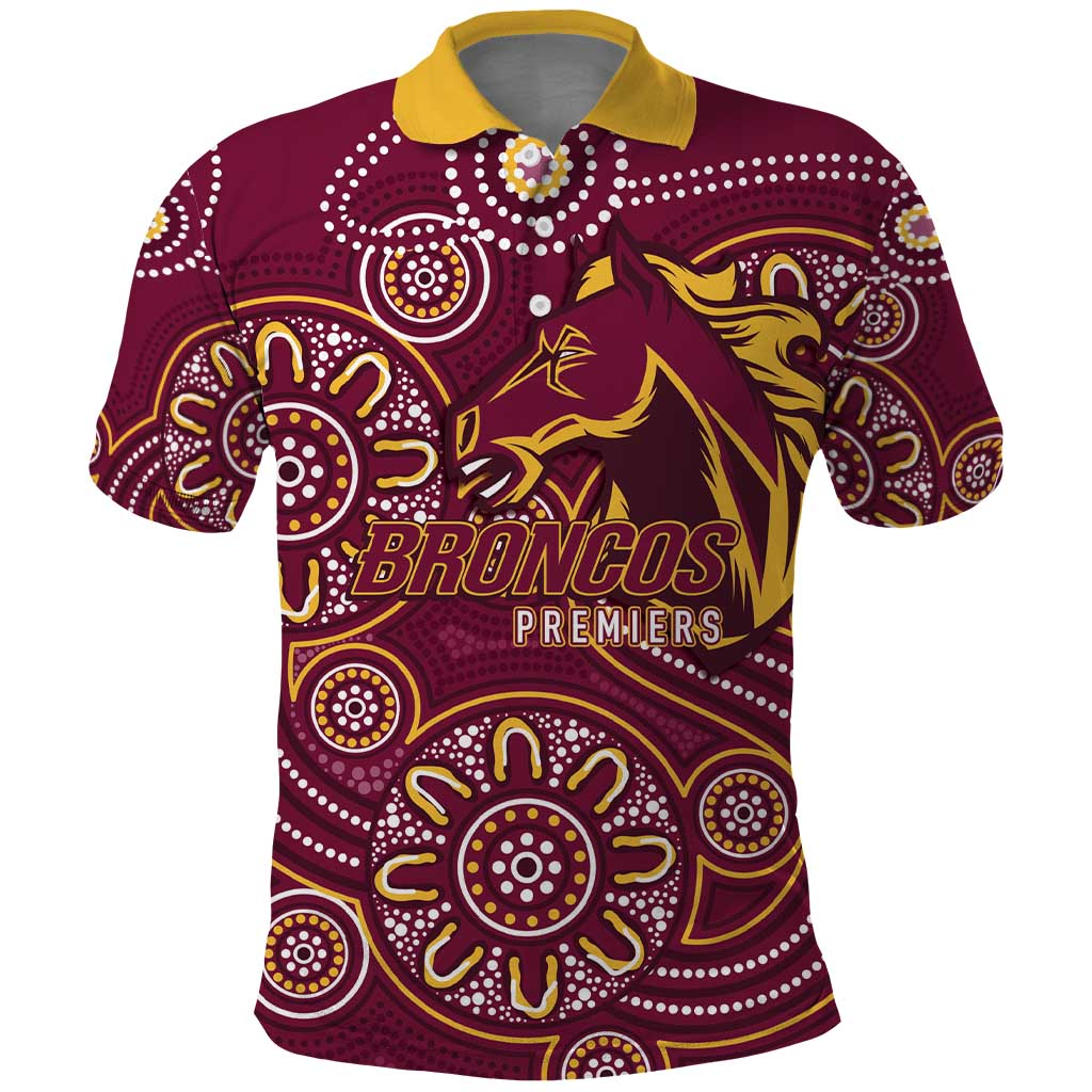 Brisbane Rugby NRL Custom Indigenous Polo Shirt The Mighty Broncos - Aussie Hoodie