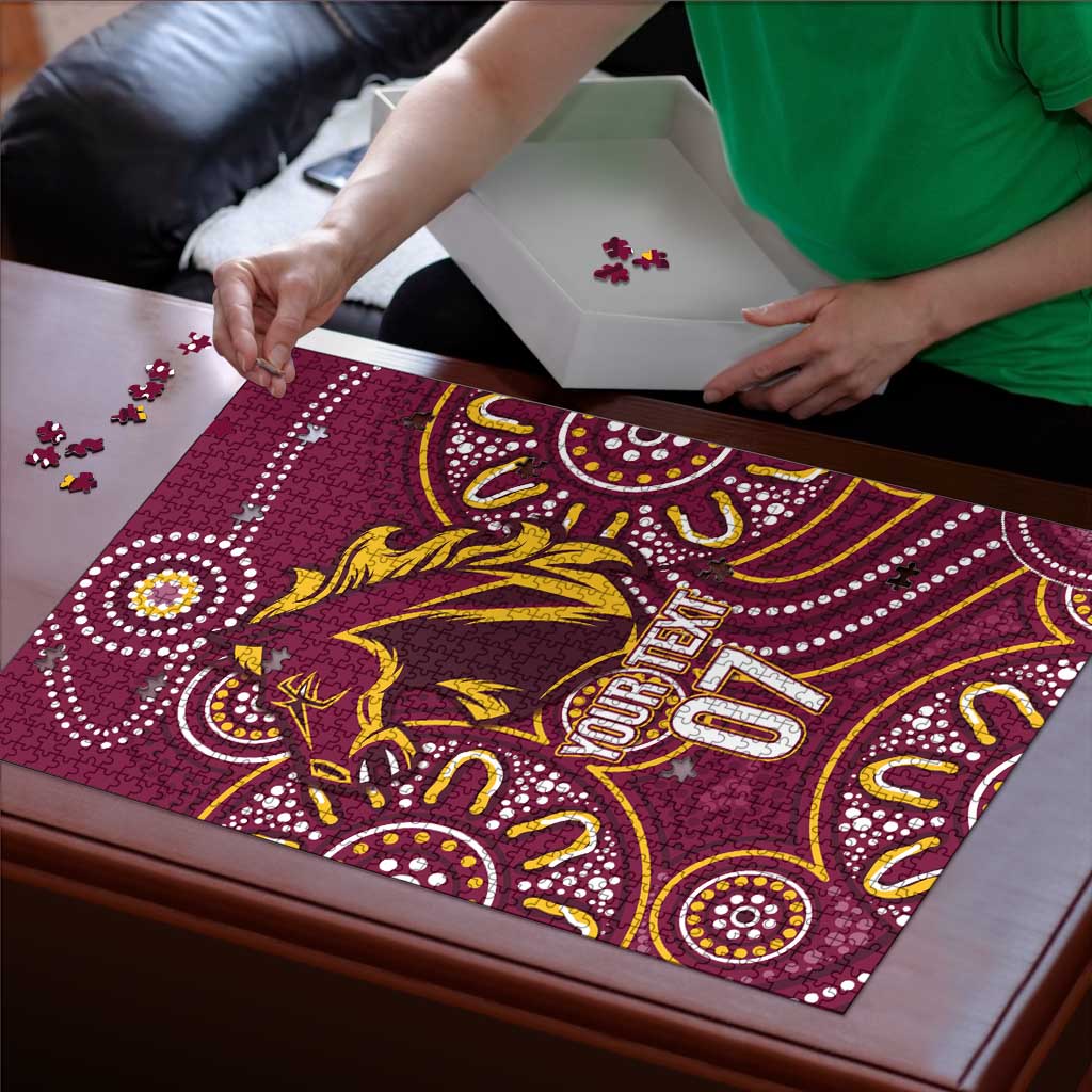 Brisbane Rugby NRL Custom Indigenous Puzzle The Mighty Broncos - Aussie Hoodie