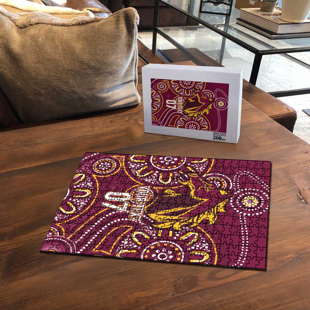Brisbane Rugby NRL Custom Indigenous Puzzle The Mighty Broncos - Aussie Hoodie