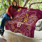 Brisbane Rugby NRL Custom Indigenous Quilt The Mighty Broncos - Aussie Hoodie