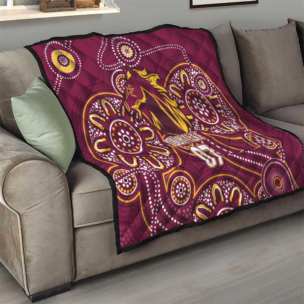 Brisbane Rugby NRL Custom Indigenous Quilt The Mighty Broncos - Aussie Hoodie