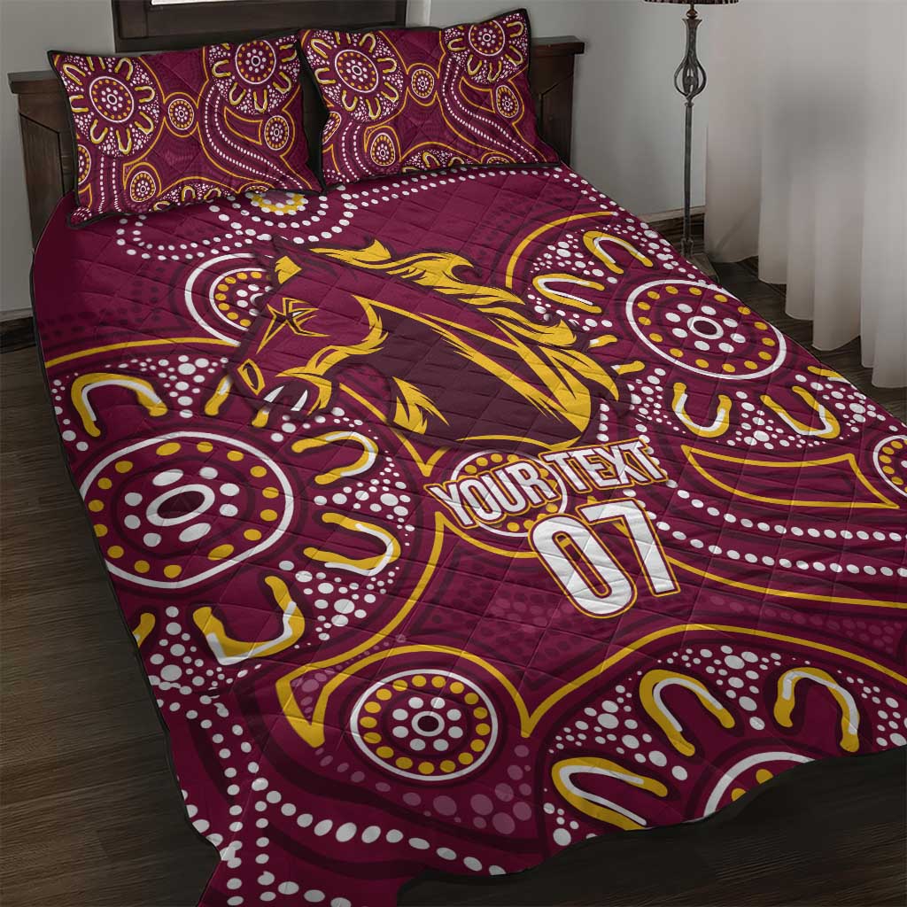 Brisbane Rugby NRL Custom Indigenous Quilt Bed Set The Mighty Broncos - Aussie Hoodie