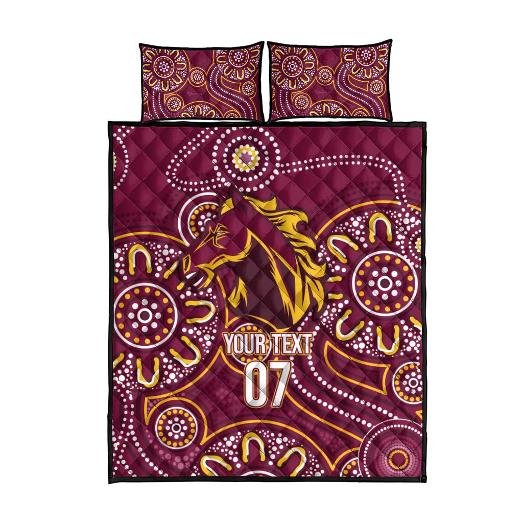 Brisbane Rugby NRL Custom Indigenous Quilt Bed Set The Mighty Broncos - Aussie Hoodie