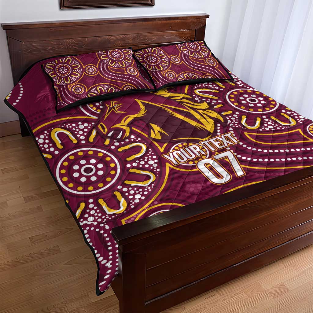 Brisbane Rugby NRL Custom Indigenous Quilt Bed Set The Mighty Broncos - Aussie Hoodie
