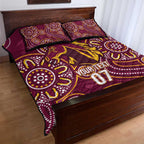 Brisbane Rugby NRL Custom Indigenous Quilt Bed Set The Mighty Broncos - Aussie Hoodie