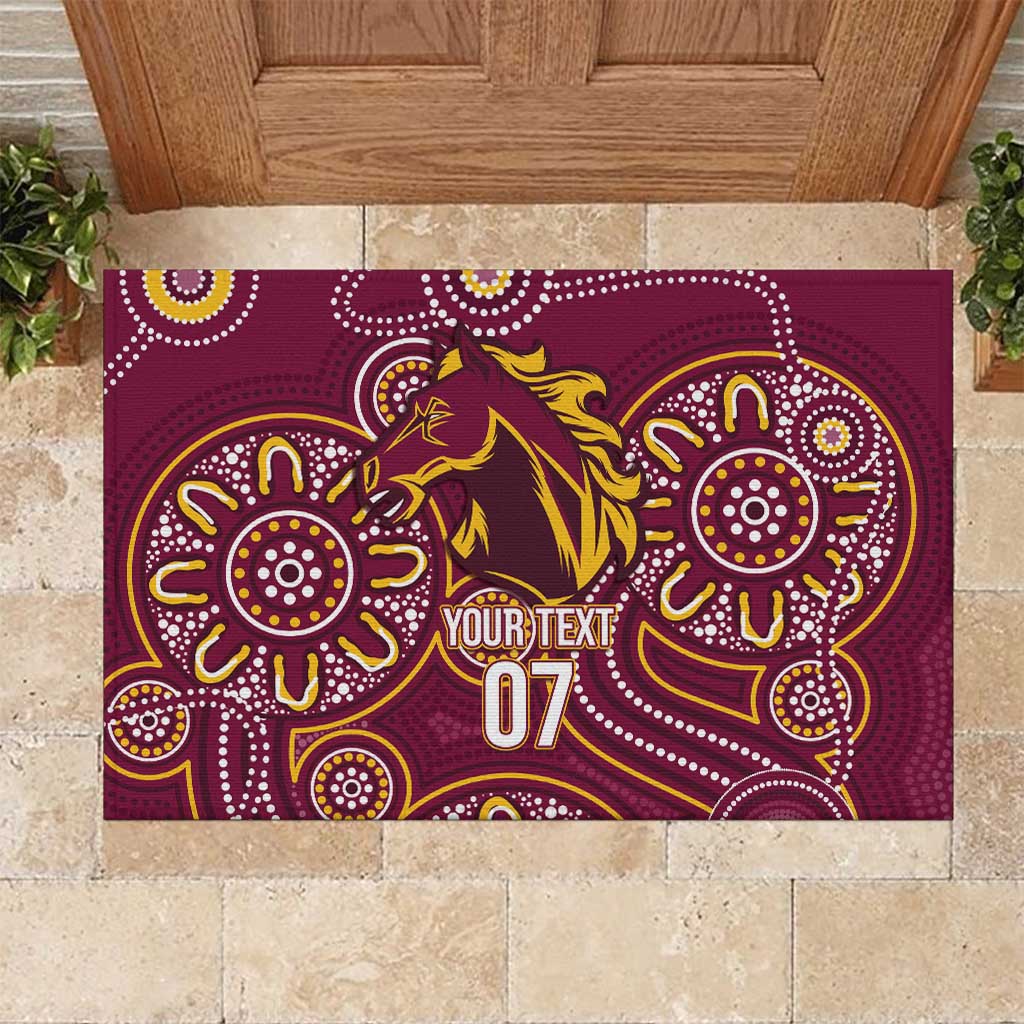 Brisbane Rugby NRL Custom Indigenous Rubber Doormat The Mighty Broncos - Aussie Hoodie