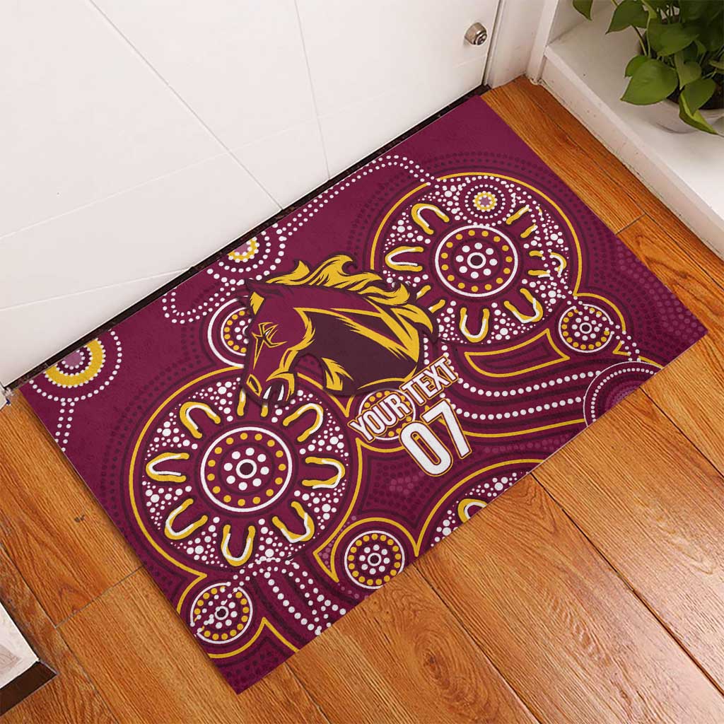 Brisbane Rugby NRL Custom Indigenous Rubber Doormat The Mighty Broncos - Aussie Hoodie