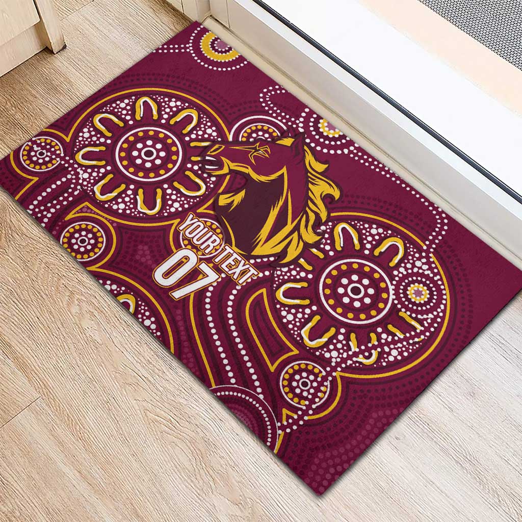 Brisbane Rugby NRL Custom Indigenous Rubber Doormat The Mighty Broncos - Aussie Hoodie