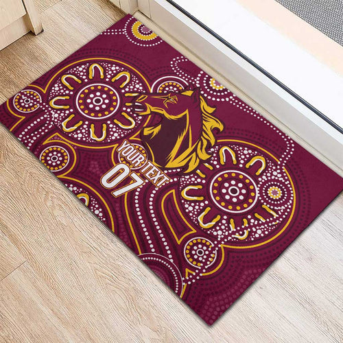 Brisbane Rugby NRL Custom Indigenous Rubber Doormat The Mighty Broncos - Aussie Hoodie