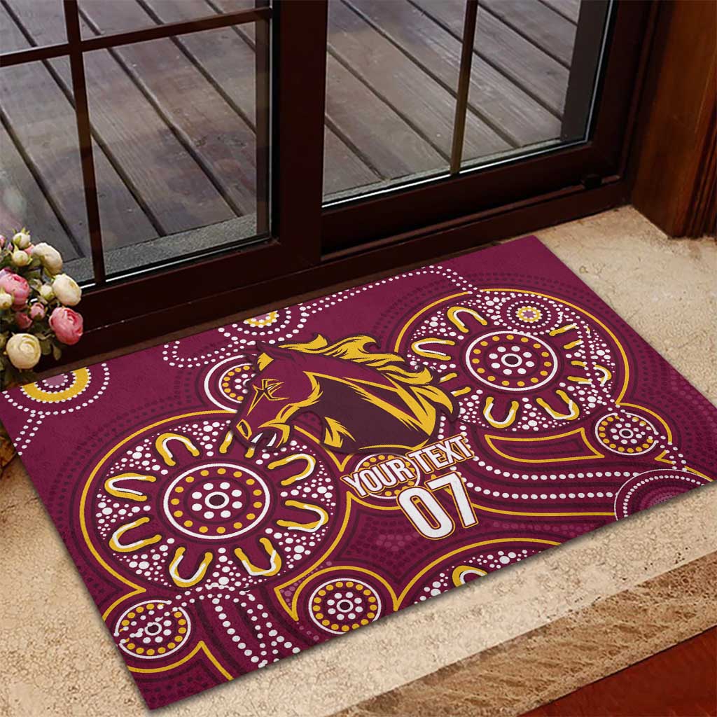 Brisbane Rugby NRL Custom Indigenous Rubber Doormat The Mighty Broncos - Aussie Hoodie