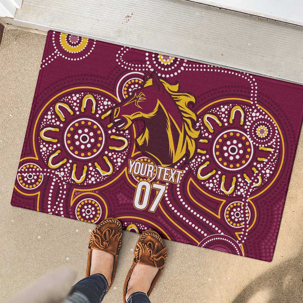 Brisbane Rugby NRL Custom Indigenous Rubber Doormat The Mighty Broncos - Aussie Hoodie