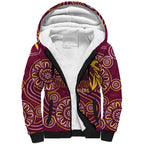 Brisbane Rugby NRL Custom Indigenous Sherpa Hoodie The Mighty Broncos - Aussie Hoodie