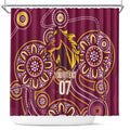 Brisbane Rugby NRL Custom Indigenous Shower Curtain The Mighty Broncos - Aussie Hoodie