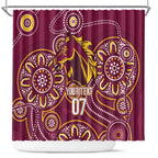 Brisbane Rugby NRL Custom Indigenous Shower Curtain The Mighty Broncos - Aussie Hoodie