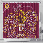 Brisbane Rugby NRL Custom Indigenous Shower Curtain The Mighty Broncos - Aussie Hoodie