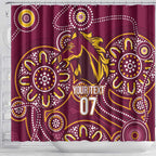 Brisbane Rugby NRL Custom Indigenous Shower Curtain The Mighty Broncos - Aussie Hoodie