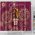 Brisbane Rugby NRL Custom Indigenous Shower Curtain The Mighty Broncos - Aussie Hoodie