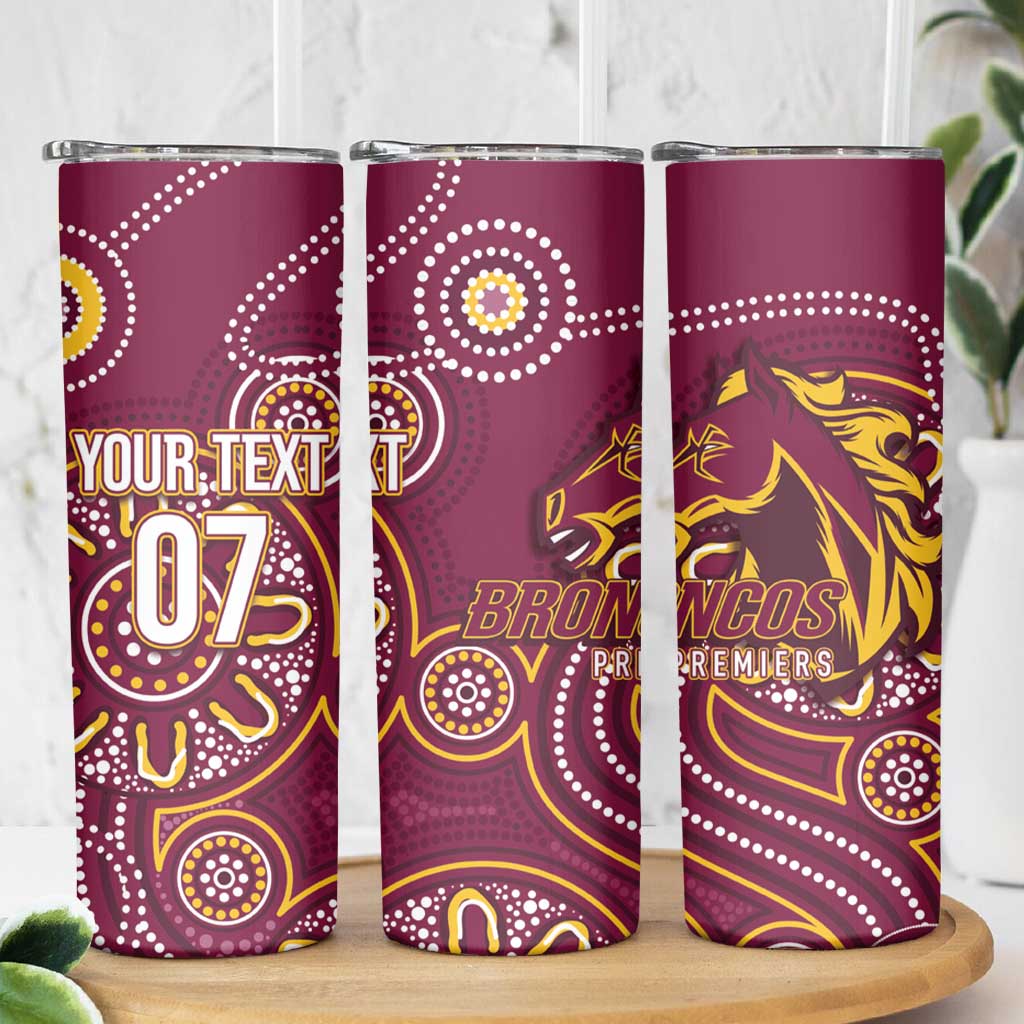 Brisbane Rugby NRL Custom Indigenous Skinny Tumbler The Mighty Broncos - Aussie Hoodie
