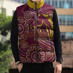 Brisbane Rugby NRL Custom Indigenous Sleeveless Puffer Jacket The Mighty Broncos - Aussie Hoodie