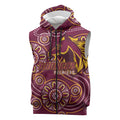 Brisbane Rugby NRL Custom Indigenous Sleeveless Zip Hoodie The Mighty Broncos LT7