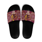 Brisbane Rugby NRL Custom Indigenous Slide Sandals The Mighty Broncos - Aussie Hoodie