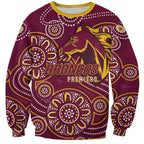 Brisbane Rugby NRL Custom Indigenous Sweatshirt The Mighty Broncos - Aussie Hoodie