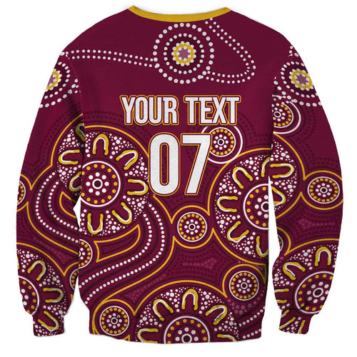 Brisbane Rugby NRL Custom Indigenous Sweatshirt The Mighty Broncos - Aussie Hoodie