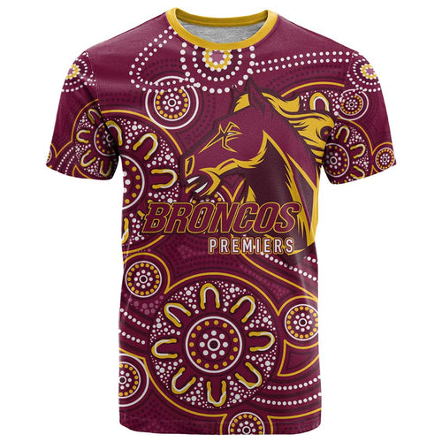 Brisbane Rugby NRL Custom Indigenous T Shirt The Mighty Broncos - Aussie Hoodie