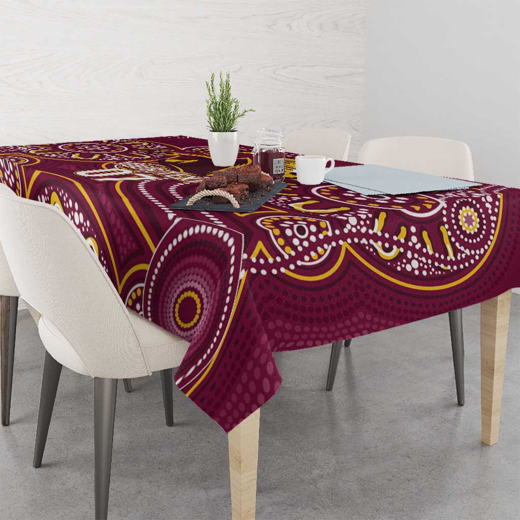Brisbane Rugby NRL Custom Indigenous Tablecloth The Mighty Broncos - Aussie Hoodie