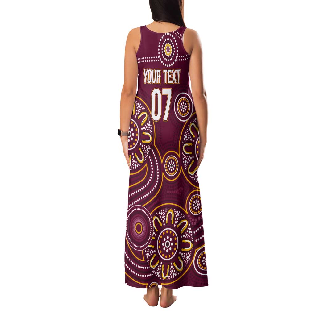Brisbane Rugby NRL Custom Indigenous Tank Maxi Dress The Mighty Broncos - Aussie Hoodie