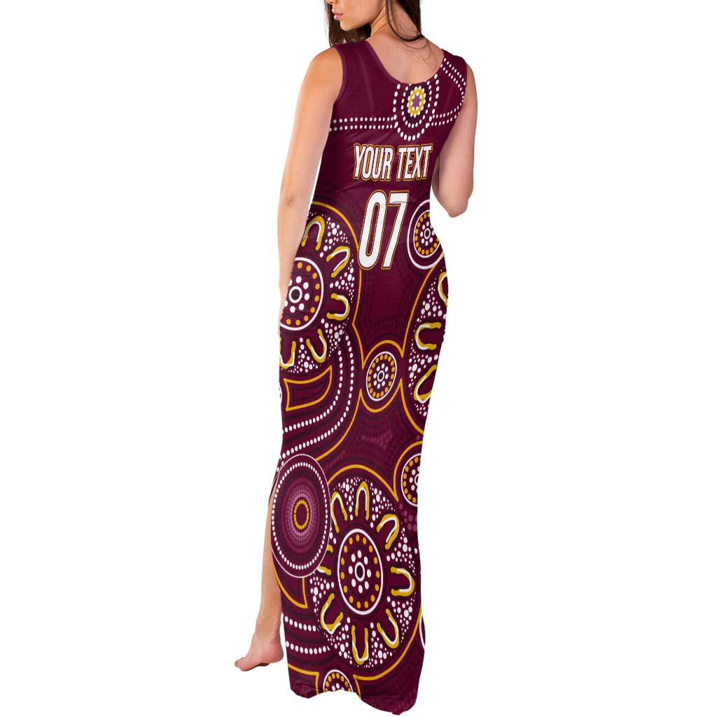Brisbane Rugby NRL Custom Indigenous Tank Maxi Dress The Mighty Broncos - Aussie Hoodie