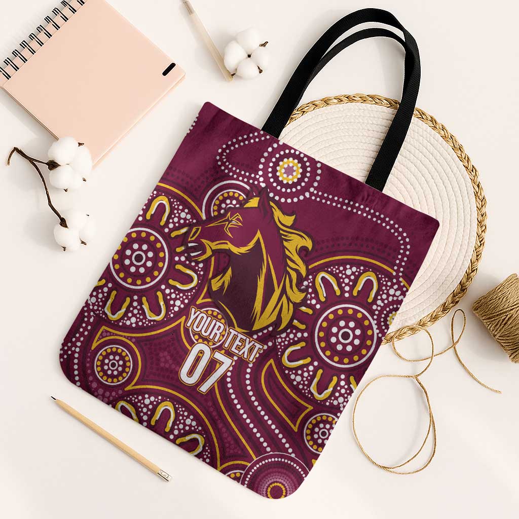 Brisbane Rugby NRL Custom Indigenous Tote Bag The Mighty Broncos - Aussie Hoodie