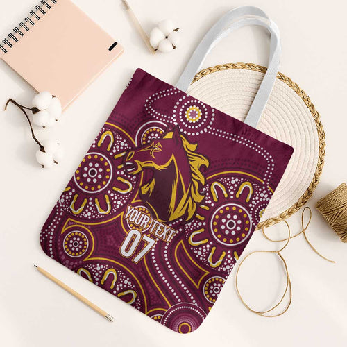 Brisbane Rugby NRL Custom Indigenous Tote Bag The Mighty Broncos - Aussie Hoodie
