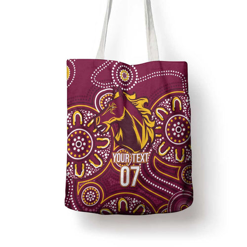 Brisbane Rugby NRL Custom Indigenous Tote Bag The Mighty Broncos - Aussie Hoodie